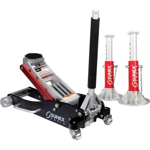 Centerline Dynamics Sunex Tools Sunex 3 Ton Aluminum Jack Stand and Service Jack Pack