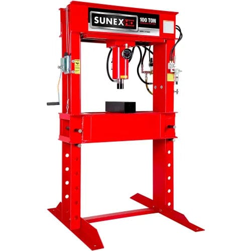 Centerline Dynamics Sunex Tools Sunex Tools 57100AHA - 100 Ton Air/Hydraulic Shop Press - Fully Welded
