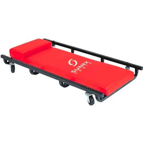 Centerline Dynamics Sunex Tools Sunex Tools 8504 4 Caster Creeper, Powder Coated Black Frame, Red Vinyl Cover
