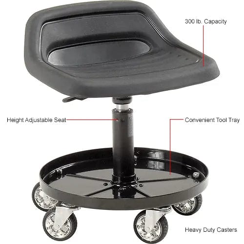 Centerline Dynamics Sunex Tools Sunex Tools 8514 Swivel Tractor Seat, Large Tool Tray, Height Adjustable