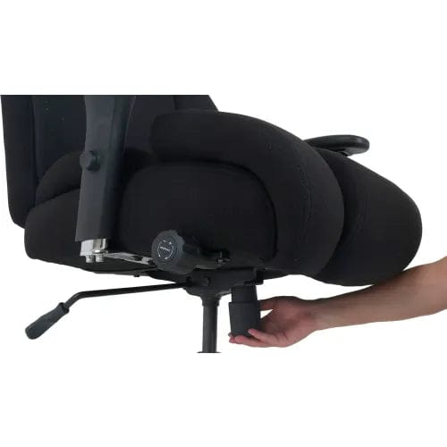 Centerline Dynamics Task & Desk Chairs 24 Hour Big & Tall Chair With High Back & Adjustable Arms, Fabric, Black