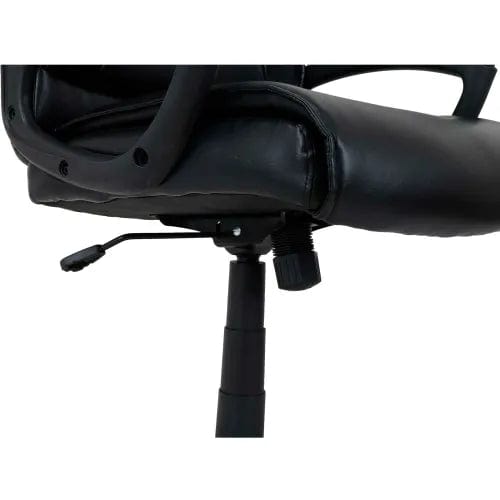 Centerline Dynamics Task & Desk Chairs Antimicrobial Bonded Leather Executive Office Chair With Arms, Black