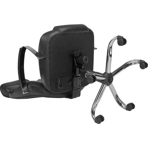 Centerline Dynamics Task & Desk Chairs Big & Tall Chair With High Back & Fixed Arms, Bonded Leather, Black