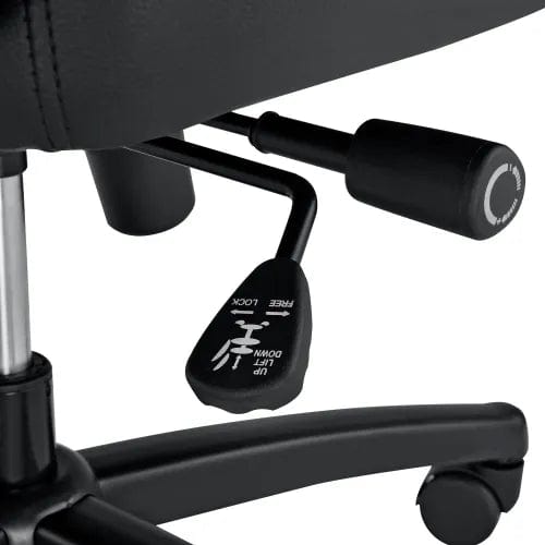 Centerline Dynamics Task & Desk Chairs Big & Tall Executive Chair With High Back & Fixed Arms, Bonded Leather, Black