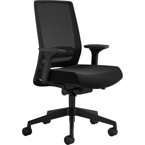 Centerline Dynamics Task & Desk Chairs Deluxe Task Chair, High Back, 18" - 22"H Seat, Black