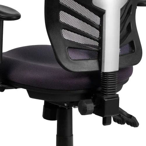 Centerline Dynamics Task & Desk Chairs Executive Ergonomic Office Chair w/Adjustable Arms & Black Frame - Dark Gray