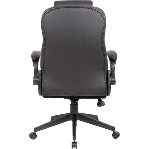 Centerline Dynamics Task & Desk Chairs Executive High Back Leatherplus Flip Arm Chair