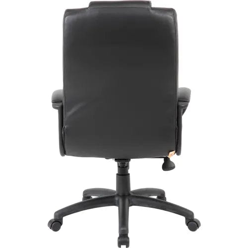 Centerline Dynamics Task & Desk Chairs Executive Office Chair with Arms - Synthetic Leather - High Back - Black