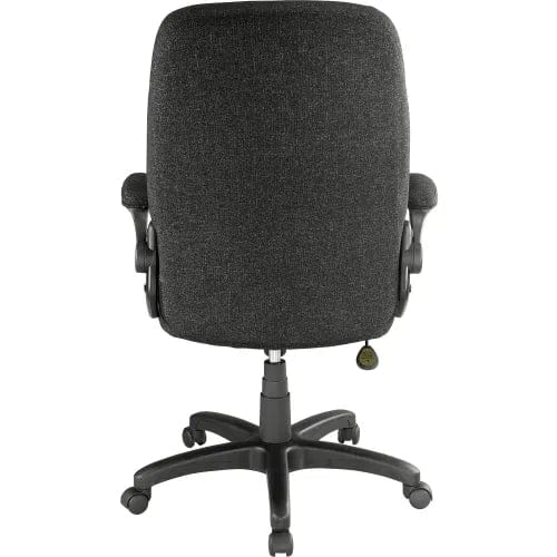 Centerline Dynamics Task & Desk Chairs Executive Office Chair With High Back & Fixed Arms, Fabric, Black