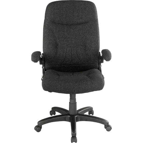 Centerline Dynamics Task & Desk Chairs Executive Office Chair With High Back & Fixed Arms, Fabric, Black