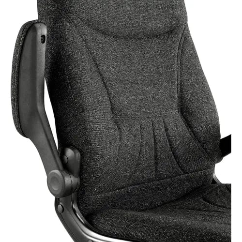 Centerline Dynamics Task & Desk Chairs Executive Office Chair With High Back & Fixed Arms, Fabric, Black