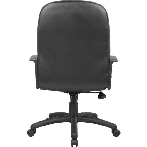 Centerline Dynamics Task & Desk Chairs Executive Office Chair With High Back & Fixed Arms, Synthetic Leather, Black