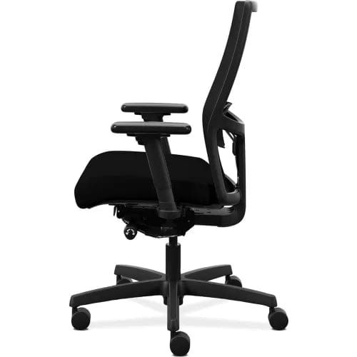 Centerline Dynamics Task & Desk Chairs Ignition 2.0 4-Way Stretch Mid-Back Mesh Task Chair, 300 lb Capacity, 17" to 21" Seat Ht, Black