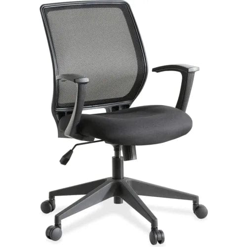 Centerline Dynamics Task & Desk Chairs Mesh-Back Executive Chair, LLR84868, Fabric, Black