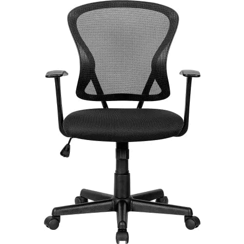 Centerline Dynamics Task & Desk Chairs Mesh Back Office Chair, Fabric Seat, Black