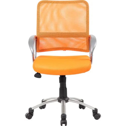 Centerline Dynamics Task & Desk Chairs Mesh Back Office Chair with Arms - Fabric - Mid Back - Orange