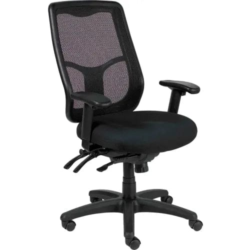 Centerline Dynamics Task & Desk Chairs Mesh Chair with Ratchet Back - Fabric - Black - Apollo Series