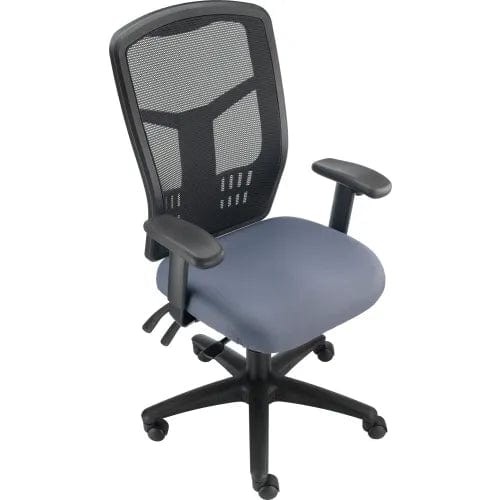 Centerline Dynamics Task & Desk Chairs Mesh Office Chair With High Back & Adjustable Arms, Fabric, Gray