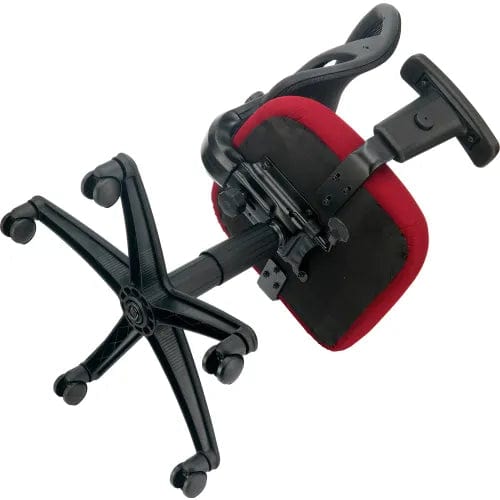 Centerline Dynamics Task & Desk Chairs Mesh Office Chair With Mid Back & Adjustable Arms, Fabric, Red