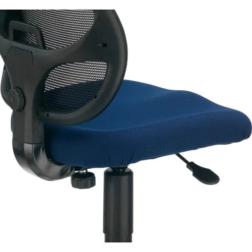Centerline Dynamics Task & Desk Chairs Mesh Office Chair With Mid Back, Fabric, Blue