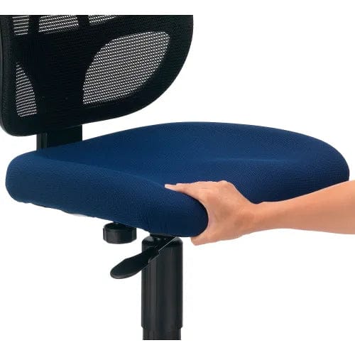 Centerline Dynamics Task & Desk Chairs Mesh Office Chair With Mid Back, Fabric, Blue
