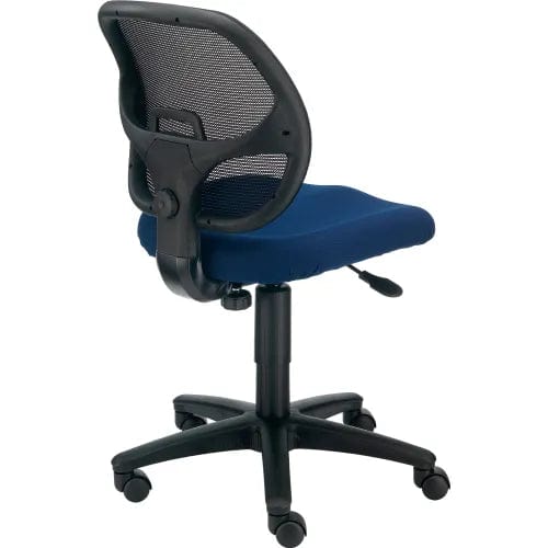 Centerline Dynamics Task & Desk Chairs Mesh Office Chair With Mid Back, Fabric, Blue