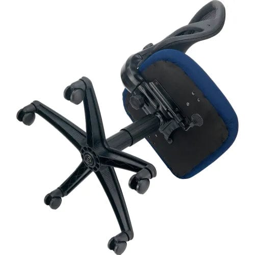 Centerline Dynamics Task & Desk Chairs Mesh Office Chair With Mid Back, Fabric, Blue