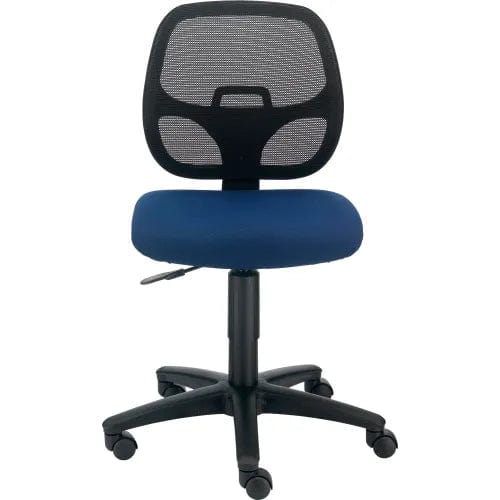 Centerline Dynamics Task & Desk Chairs Mesh Office Chair With Mid Back, Fabric, Blue