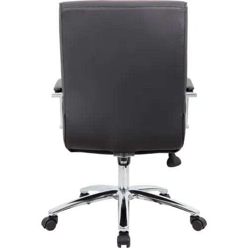 Centerline Dynamics Task & Desk Chairs Modern Executive Vinyl Conference Chair - Black