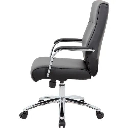 Centerline Dynamics Task & Desk Chairs Modern Executive Vinyl Conference Chair - Black