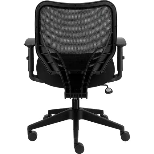 Centerline Dynamics Task & Desk Chairs Office Chair Memory Foam With Mid Back & Adjustable Arms, Fabric, Black