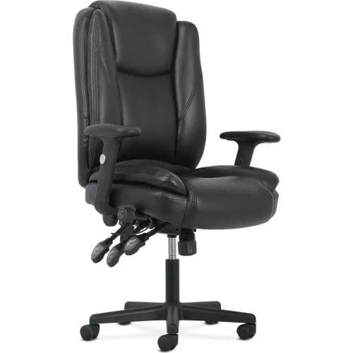 Centerline Dynamics Task & Desk Chairs Sadie High-Back Leather Office Chair - Ergonomic Adjustable - Lumbar Support