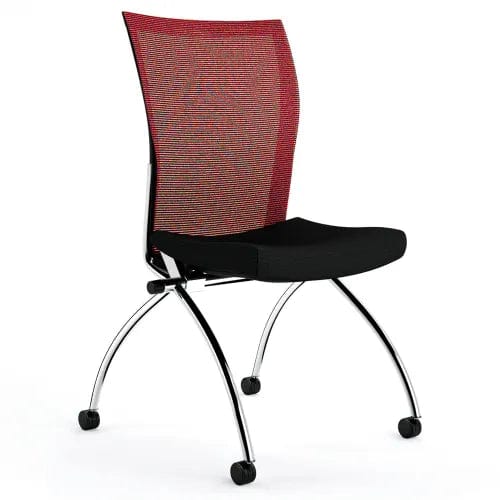 Centerline Dynamics Task & Desk Chairs Valoré Training Series Mesh Fabric High-Back Chair with Casters Red - 2 Pack