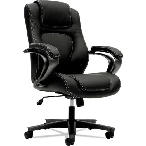 Centerline Dynamics Task & Desk Chairs VL402 Series Executive High-Back Chair, 250 Lbs. Cap., Blk Seat, Iron Gray Frame, Vinyl
