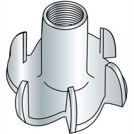 Centerline Dynamics Tee Nuts Tee Nut - 1/4-20 x 7/16" L - 3 Prong - Steel - Zinc CR+3 - Pkg of 250