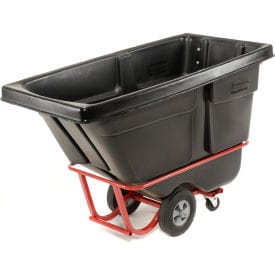 Centerline Dynamics Tilt Trucks Rubbermaid® Standard Duty Plastic Tilt Truck, 1/2 Cu. Yd. Cap, 850 Lbs. Cap, Black