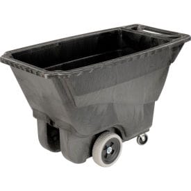 Centerline Dynamics Tilt Trucks Rubbermaid® Standard Duty Structural Foam Plastic Tilt Truck,1/2 Cu. Yd. Cap,850 Lbs. Cap,Black
