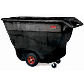 Centerline Dynamics Tilt Trucks Rubbermaid® Standard Duty Structural Foam Plastic Tilt Truck, 1 Cu. Yd. Cap,1250 Lbs. Cap,Black