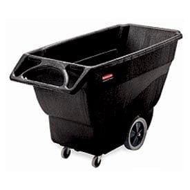 Centerline Dynamics Tilt Trucks Rubbermaid®Standard Duty Structural Foam Plastic Tilt Truck,3/4 Cu. Yd. Cap,1000 Lbs. Cap,Black