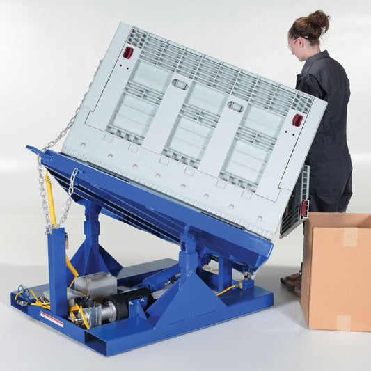 Centerline Dynamics Tilters Vestil Steel Electric Hydraulic Corner Tilters 48 In. x 48 In. 2000 Lb. Capacity