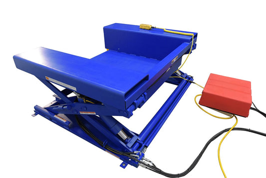 Centerline Dynamics Tilters Vestil Steel Electric Hydraulic Ground Lift Table with Tilt 44 In. x 52 In. 4000 Lb. Capacity