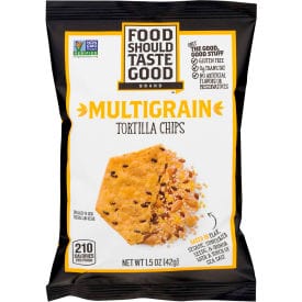 Centerline Dynamics Tortilla Chips Food Should Taste Good™ Tortilla Chips, Multigrain with Sea Salt, 1.5 oz, 24/Carton