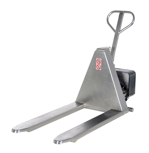 Centerline Dynamics Tote Lifters Vestil Stainless Steel DC Powered Tote Lift 63 In. x 26-3/4 In. x 46 In. 2000 Lb. Capacity