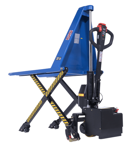 Centerline Dynamics Tote Lifters Vestil Steel DC Powered Tote Lift 27x45 Traction Drive 3000 Lb. Capacity