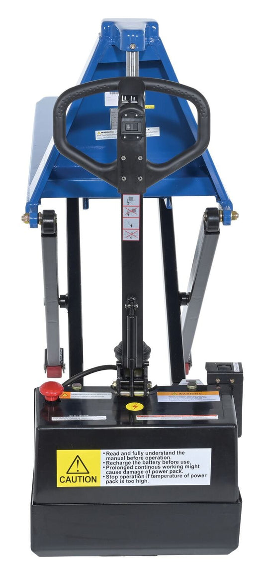Centerline Dynamics Tote Lifters Vestil Steel DC Powered Tote Lift 62-3/4 In. x 20-1/2 In. x 46-1/2 In. 3000 Lb. Capacity