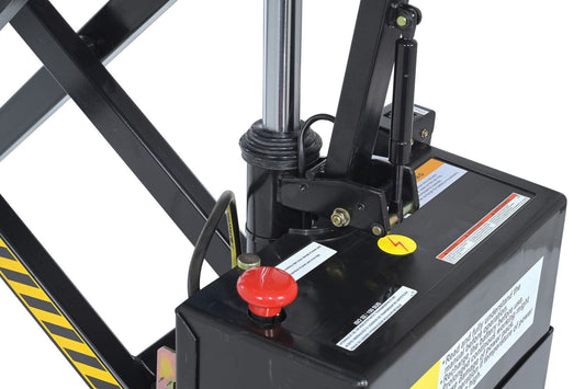 Centerline Dynamics Tote Lifters Vestil Steel DC Powered Tote Lift 62-3/4 In. x 20-1/2 In. x 46-1/2 In. 3000 Lb. Capacity