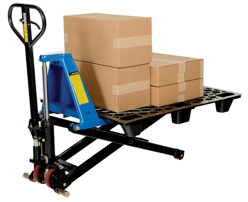 Centerline Dynamics Tote Lifters Vestil Steel Hand Pump Tote Lift 58 In. x 21 In. x 50 In. 3000 Lb. Capacity