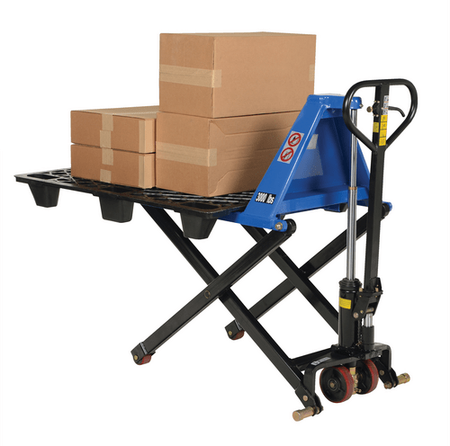 Centerline Dynamics Tote Lifters Vestil Steel Hand Pump Tote Lift 58 In. x 27 In. x 50 In. 3000 Lb. Capacity