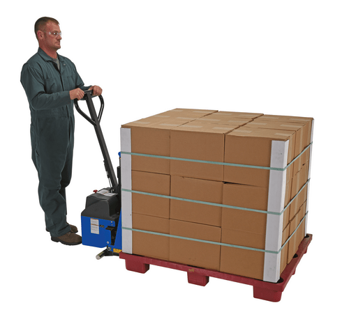 Centerline Dynamics Tote Lifters Vestil Steel Pramac DC Powered High Lift Pallet Truck 67 In. x 26-1/2 In. x 49-1/2 In. 2200 Lb. Capacity