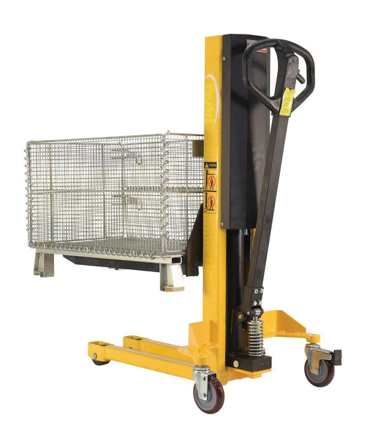 Centerline Dynamics Tote Lifters Vestil Steel Single Fork Skid Positioner Lifter 600 Lb. Capacity